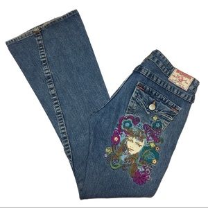 True Religion Miss Groovy Joey Twist Flare Jeans